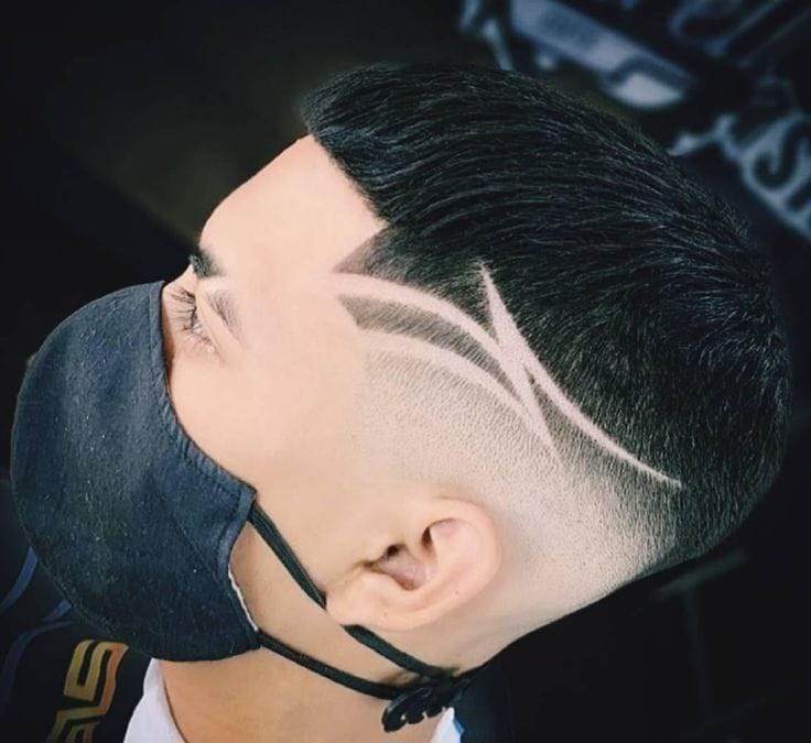 Slick back con doble rayo