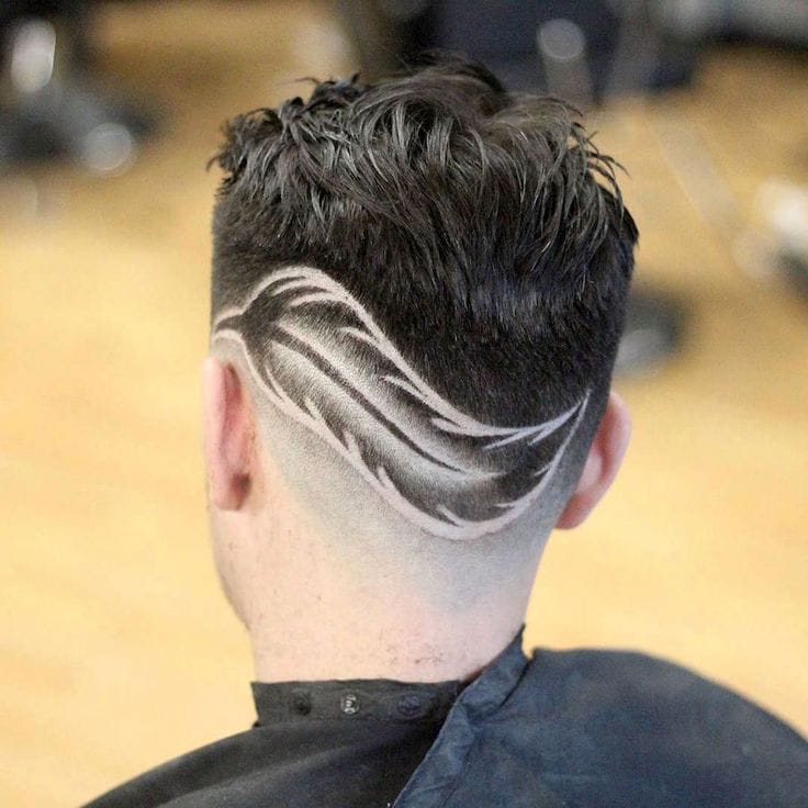 Mullet texturizado con ondas