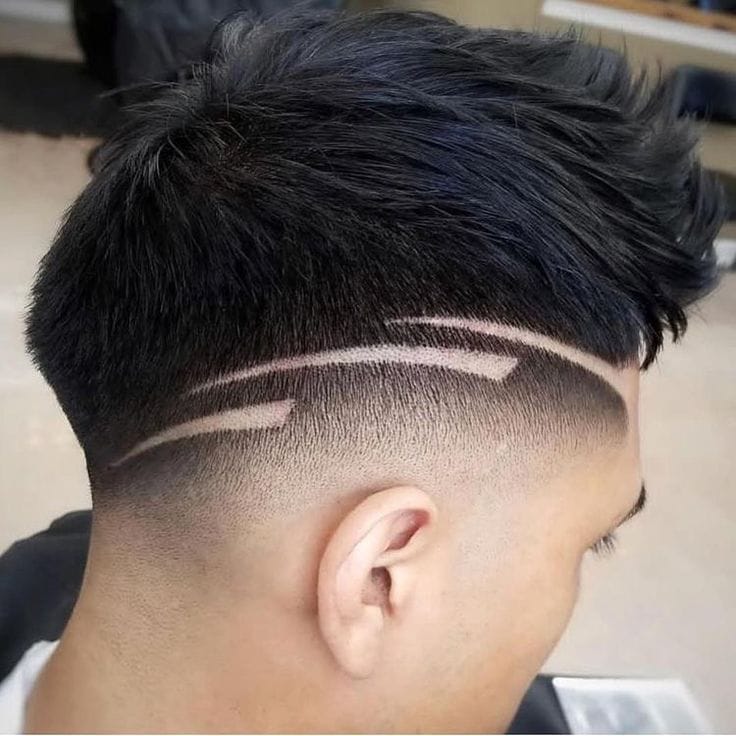 Mullet moderno con doble línea